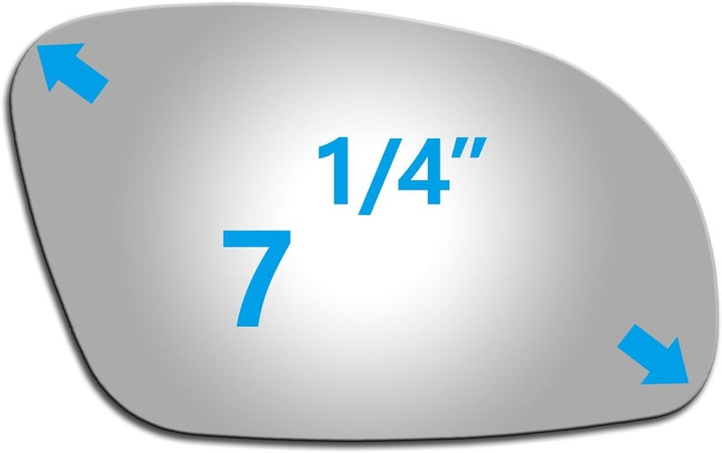 Adanz Mirror Glass Passenger Side Replacement fit for Volkswagen Beetle vw 2001 2002 2003 2004 2005 2006 2007 2008 2009 2010 - Image 3
